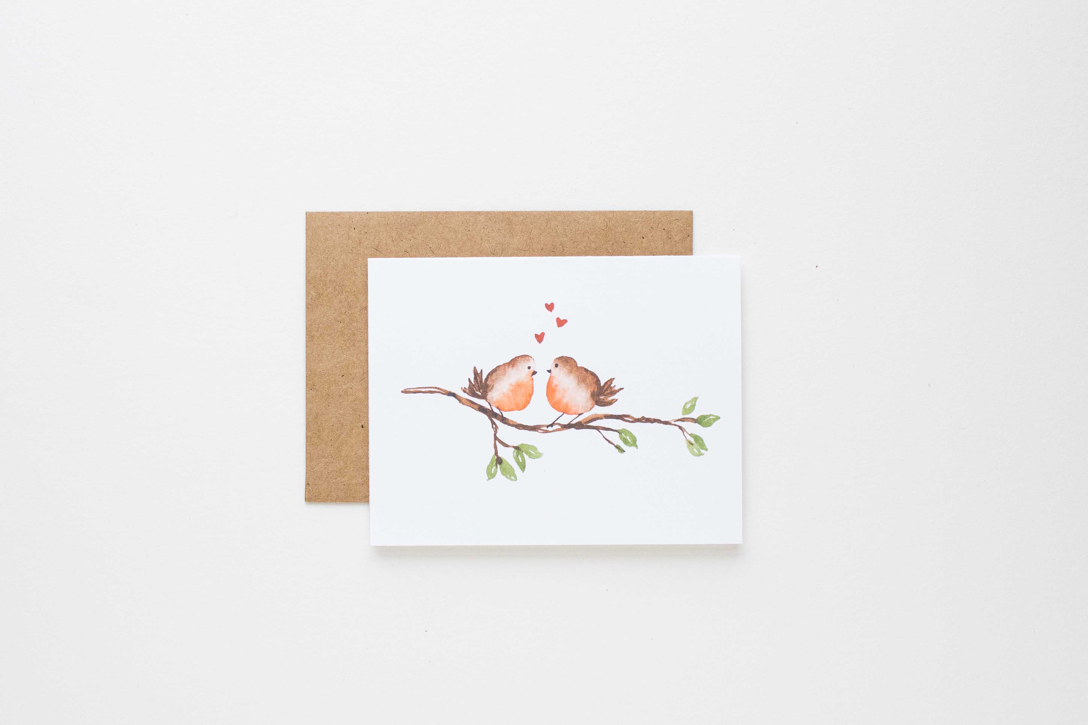 'Love Birds' Greeting Card